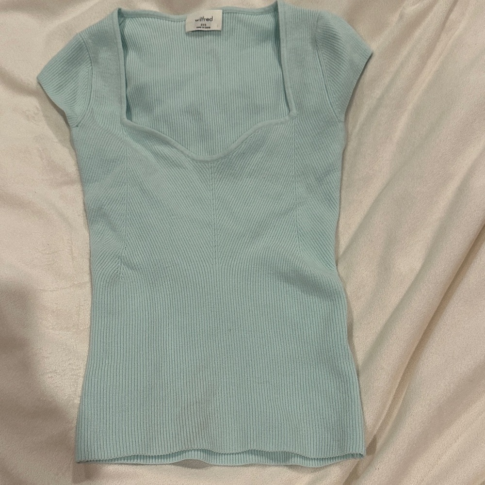 Wilfred Sky Blue Short Sleeve Top